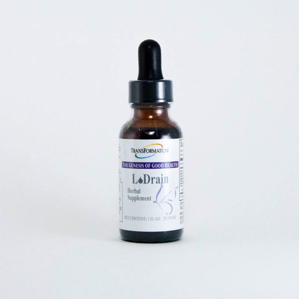 L-drain herbal supplement bottle