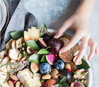 A plate with healthy and natural food